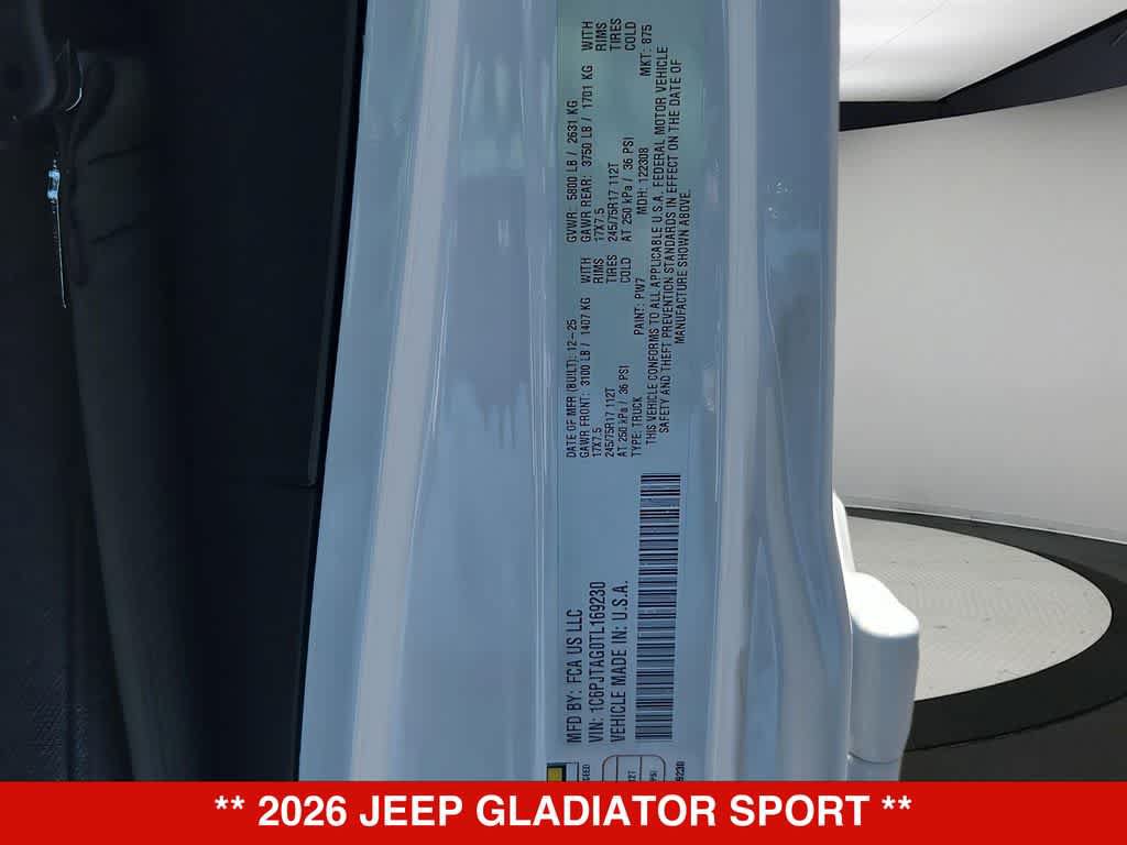 New 2026 Jeep Gladiator Sport AWD/4WD image 36