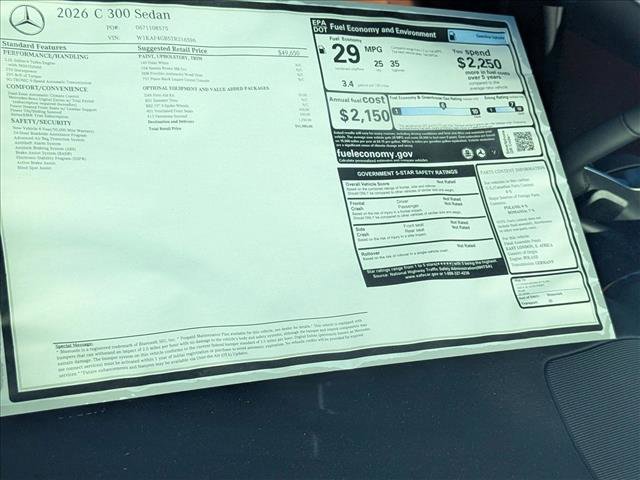 New 2026 Mercedes-Benz C 300 Sedan image 16