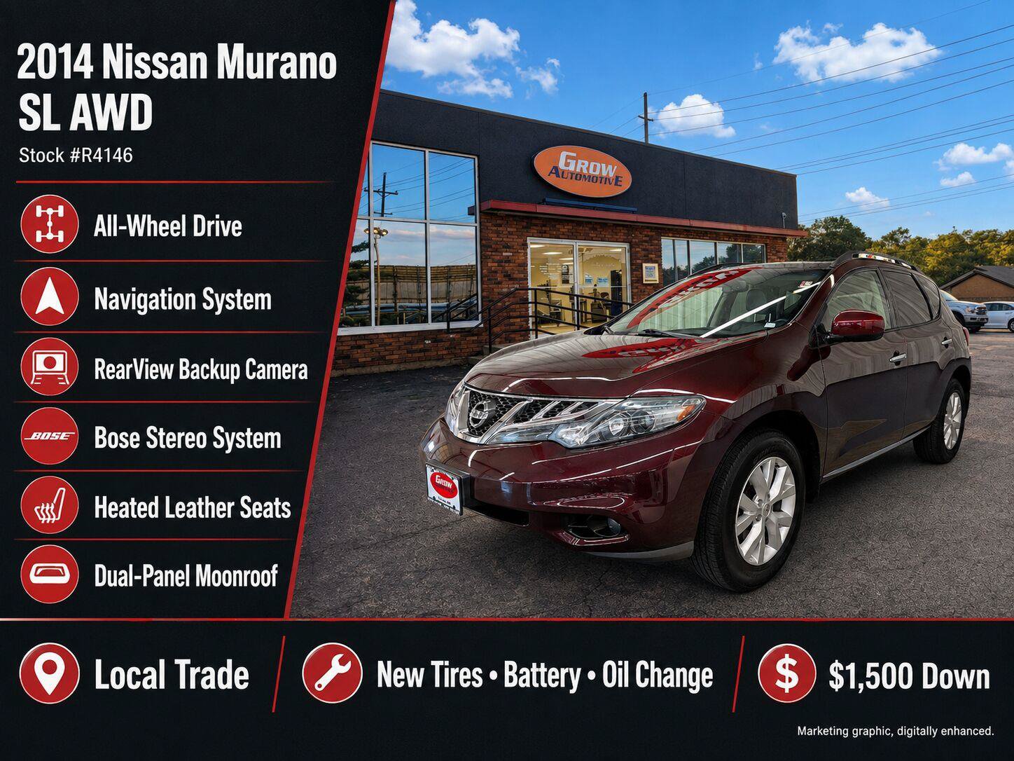 Used 2014 Nissan Murano SL w/ Navigation Package AWD/4WD image 7