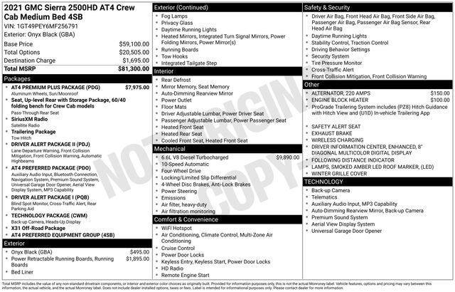 Used 2021 GMC Sierra 2500 AT4 w/ AT4 Premium Plus Package AWD/4WD image 32