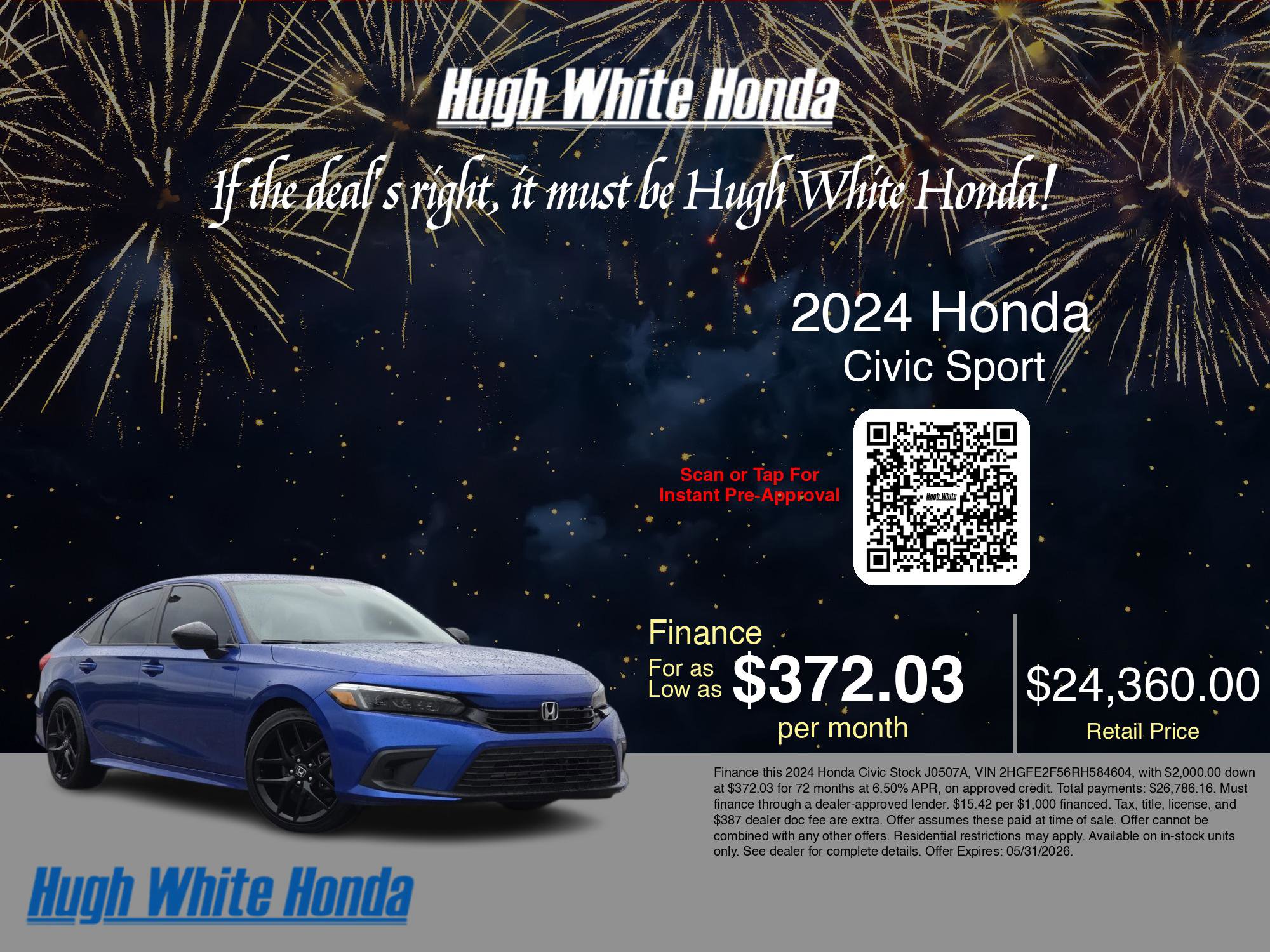 Used 2024 Honda Civic Sport image 3