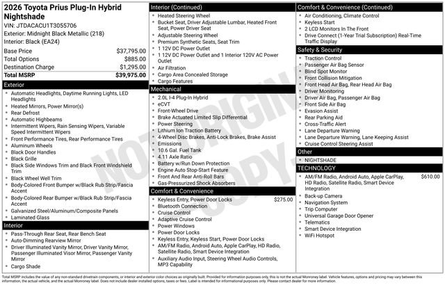 New 2026 Toyota Prius Plug-In Hybrid FWD image 34