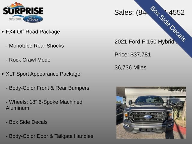 Certified 2021 Ford F150 XLT w/ Equipment Group 302A High AWD/4WD image 30