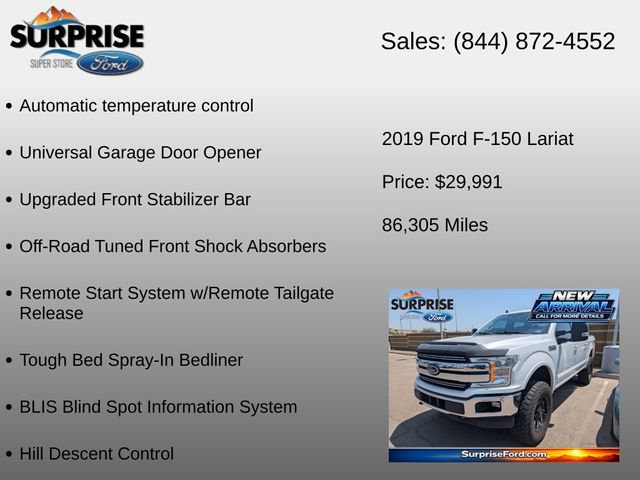 Used 2019 Ford F150 Lariat w/ Equipment Group 501A Mid AWD/4WD image 17
