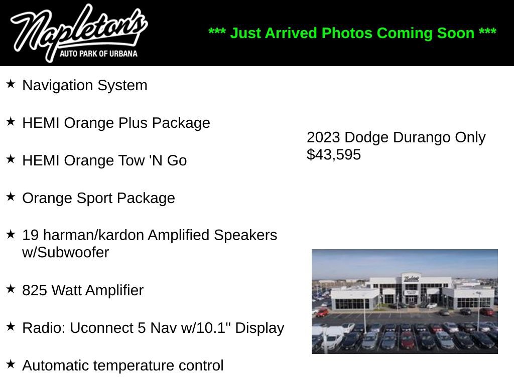 Used 2023 Dodge Durango R/T w/ Hemi Orange Plus Package AWD/4WD image 1