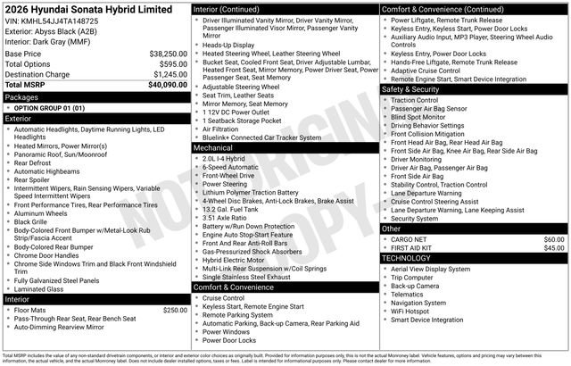 New 2026 Hyundai Sonata Limited image 5