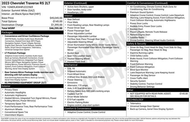 Certified 2023 Chevrolet Traverse RS image 36