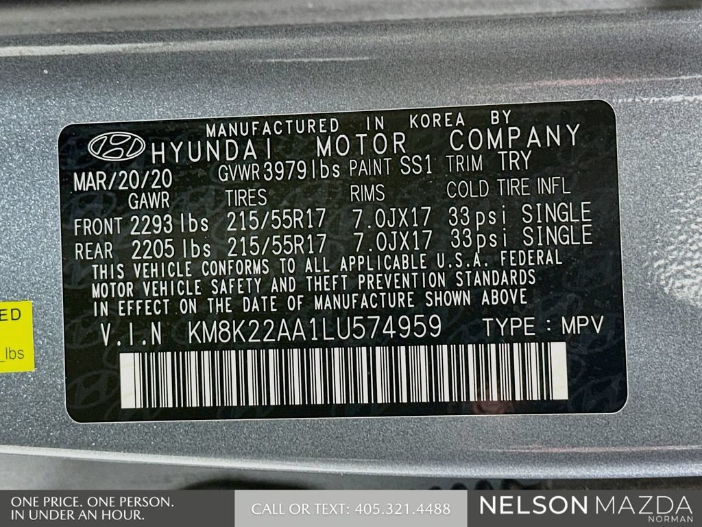 Used 2020 Hyundai Kona SEL w/ Cargo Package FWD image 30