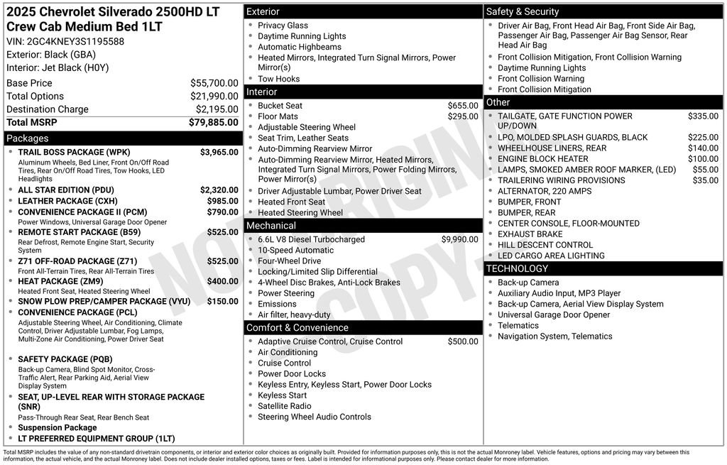 Used 2025 Chevrolet Silverado 2500 LT w/ Trail Boss Package AWD/4WD image 39