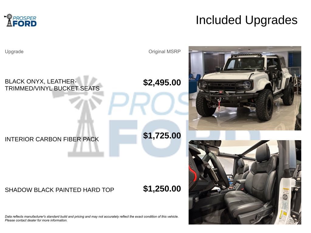 New 2025 Ford Bronco Raptor w/ Interior Carbon Fiber Pack image 50