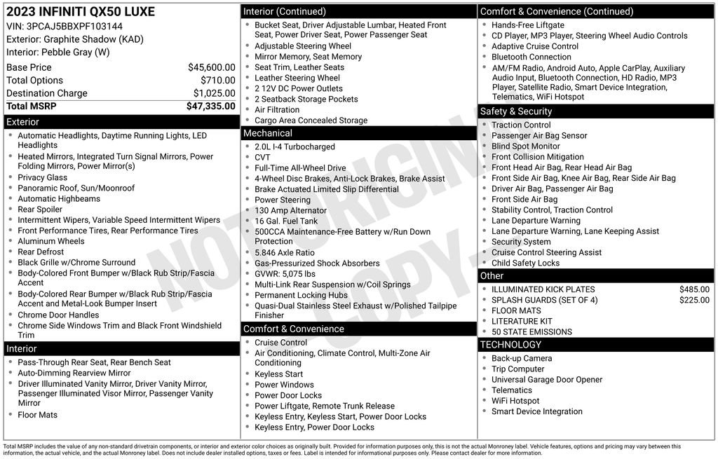 Used 2023 INFINITI QX50 Luxe image 41