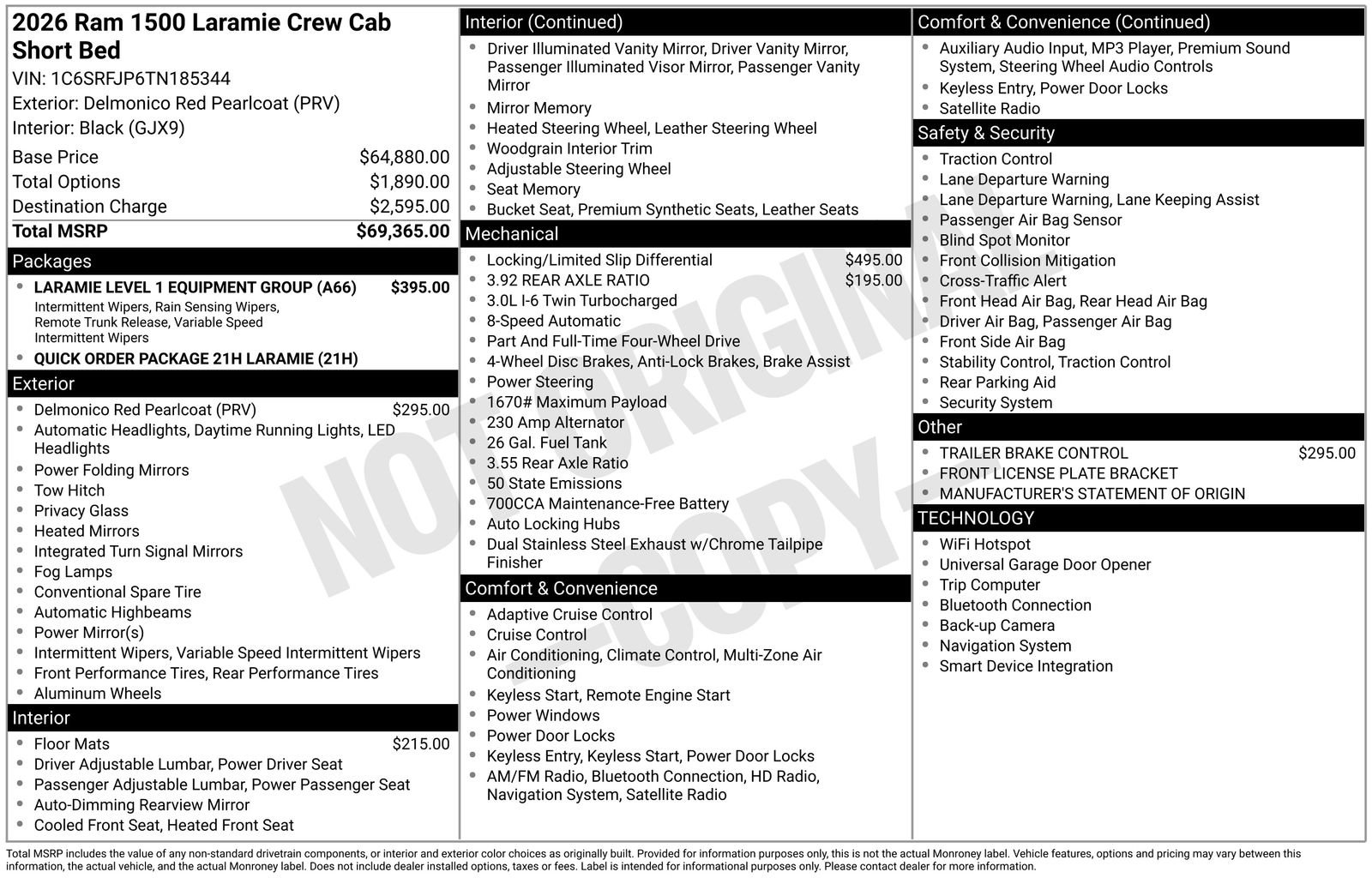 New 2026 RAM 1500 Laramie AWD/4WD image 4