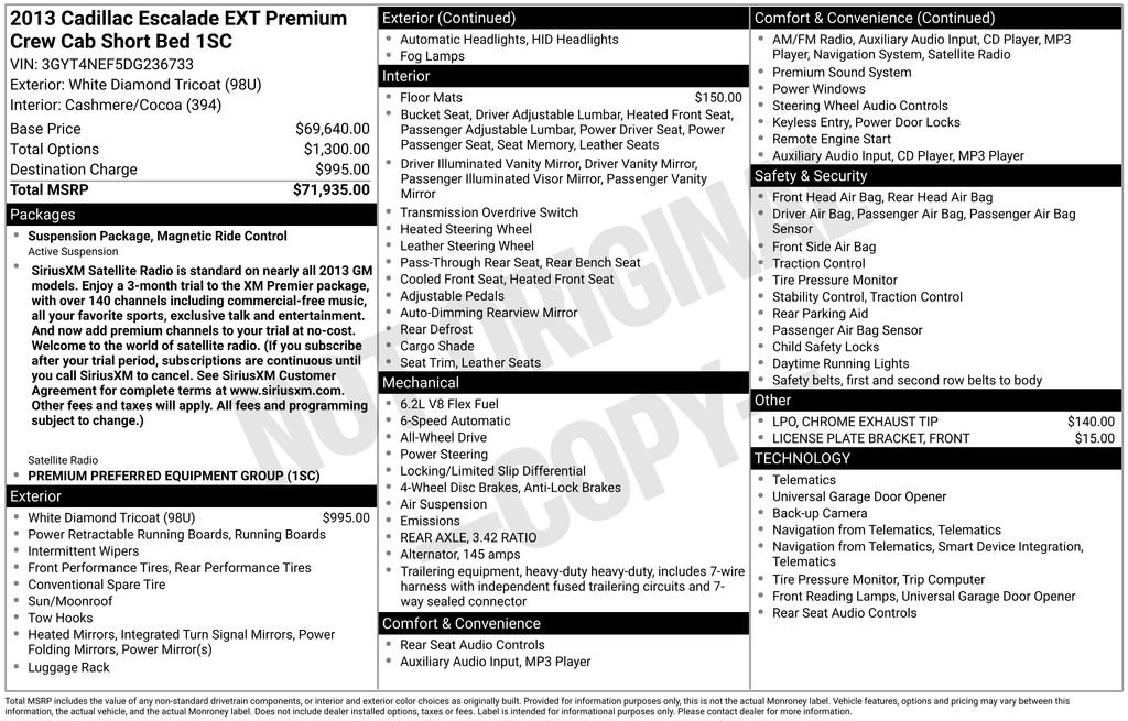 Used 2013 Cadillac Escalade EXT Premium AWD/4WD image 7