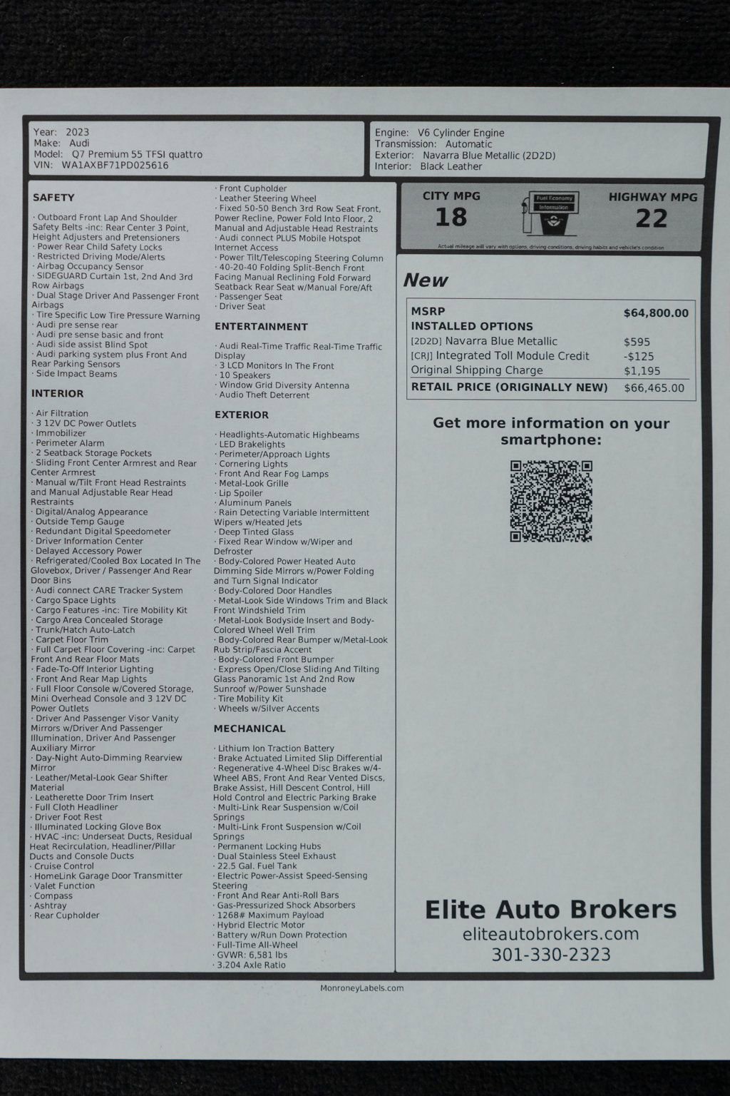 Used 2023 Audi Q7 3.0T Premium image 56