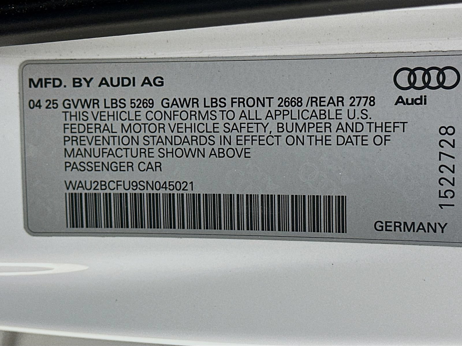 Used 2025 Audi A5 2.0T Premium Plus w/ Premium Plus AWD/4WD image 48
