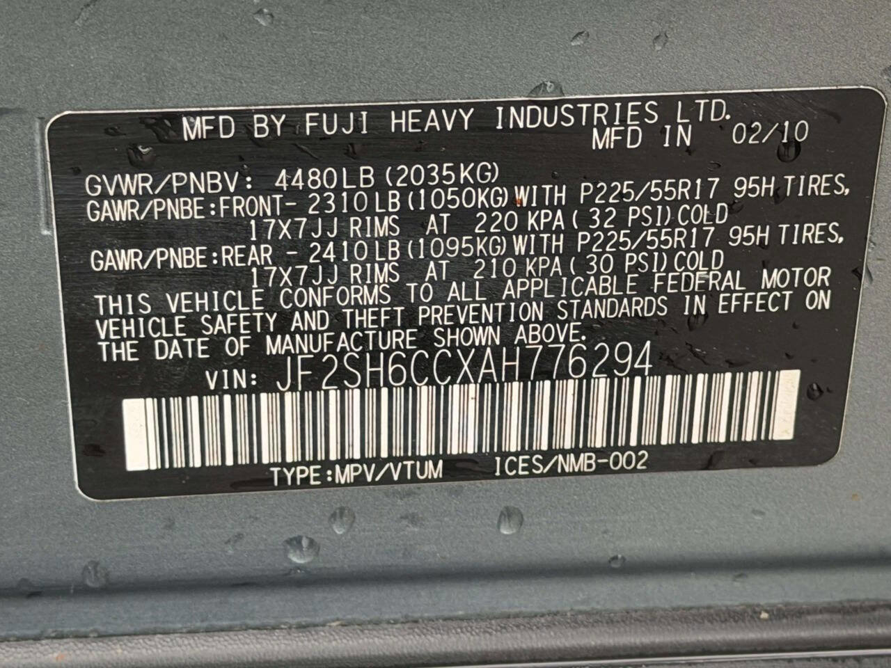 Used 2010 Subaru Forester 2.5X Premium w/ Popular Equipment Group 1A image 17