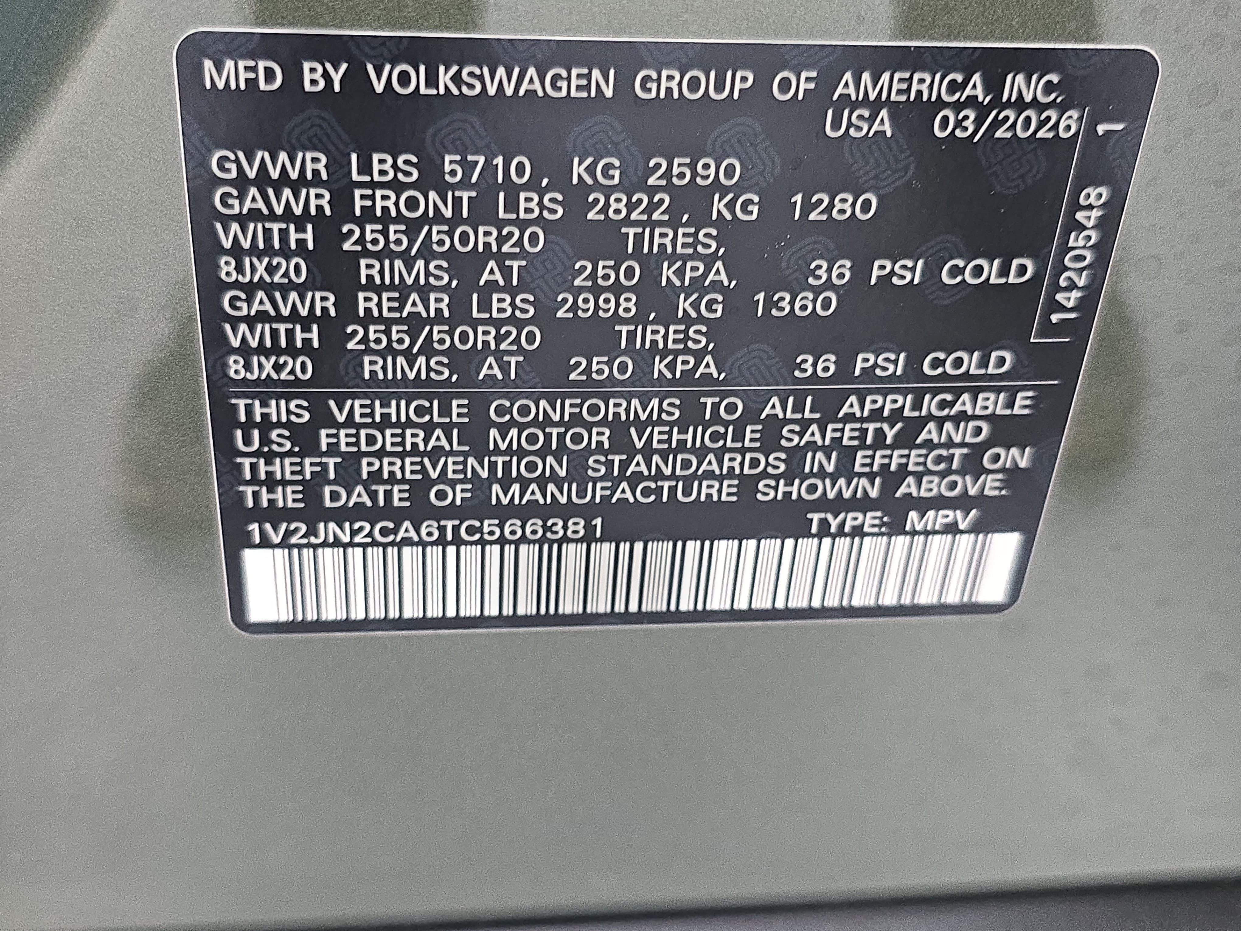 New 2026 Volkswagen Atlas SE FWD image 37