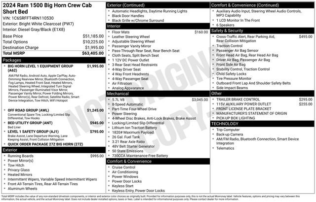 Used 2024 RAM 1500 Big Horn AWD/4WD image 17
