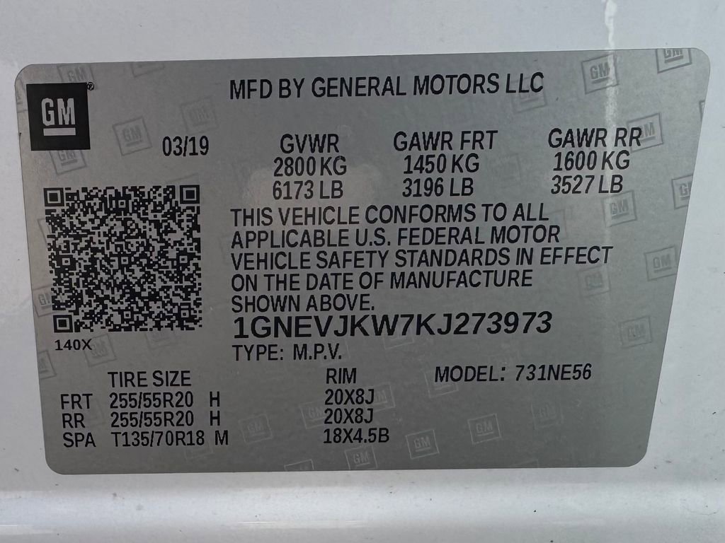 Used 2019 Chevrolet Traverse High Country w/ LPO, Floor Liner Package image 14