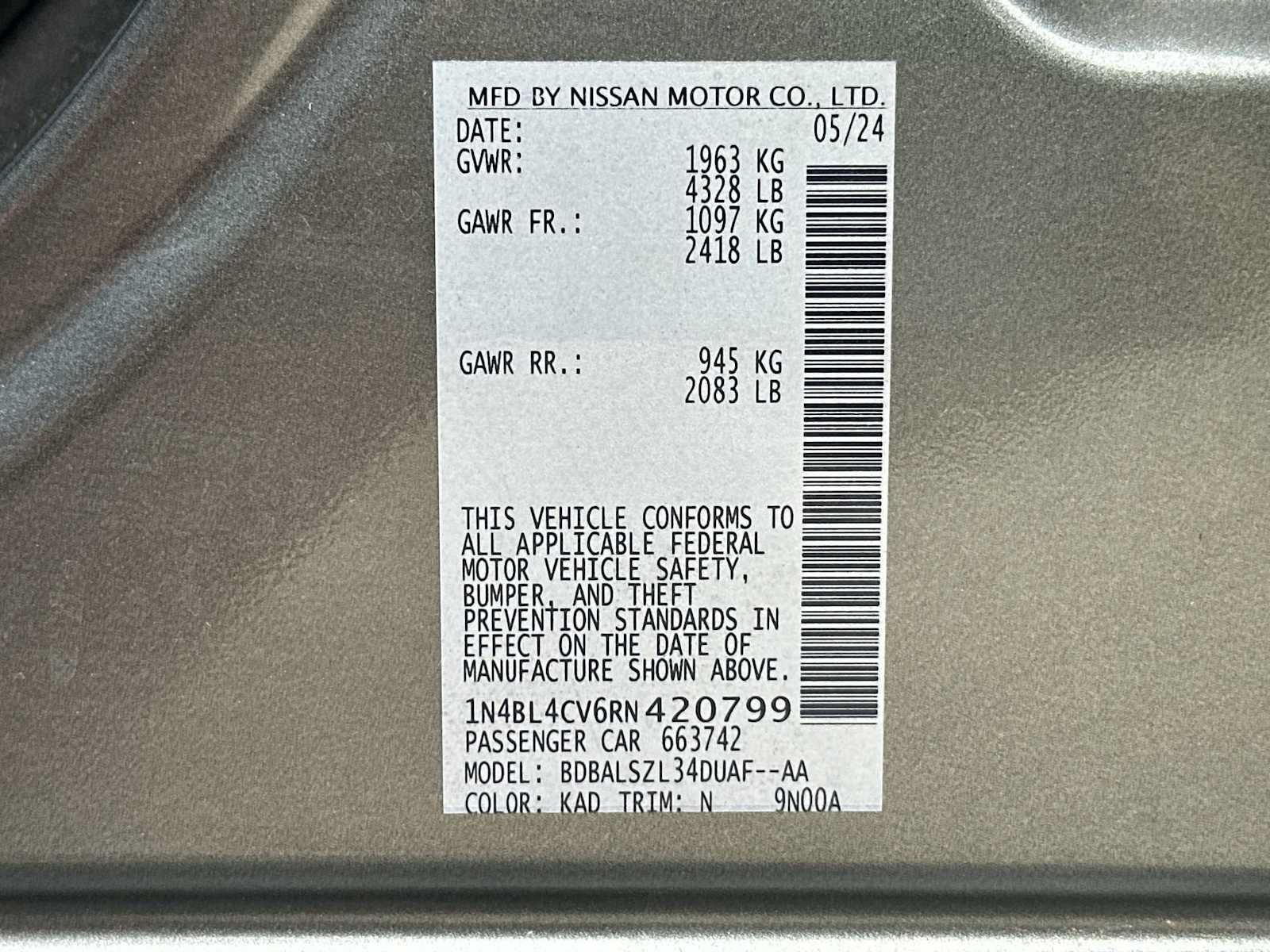Used 2024 Nissan Altima 2.5 SR w/ SR Premium Package FWD image 38
