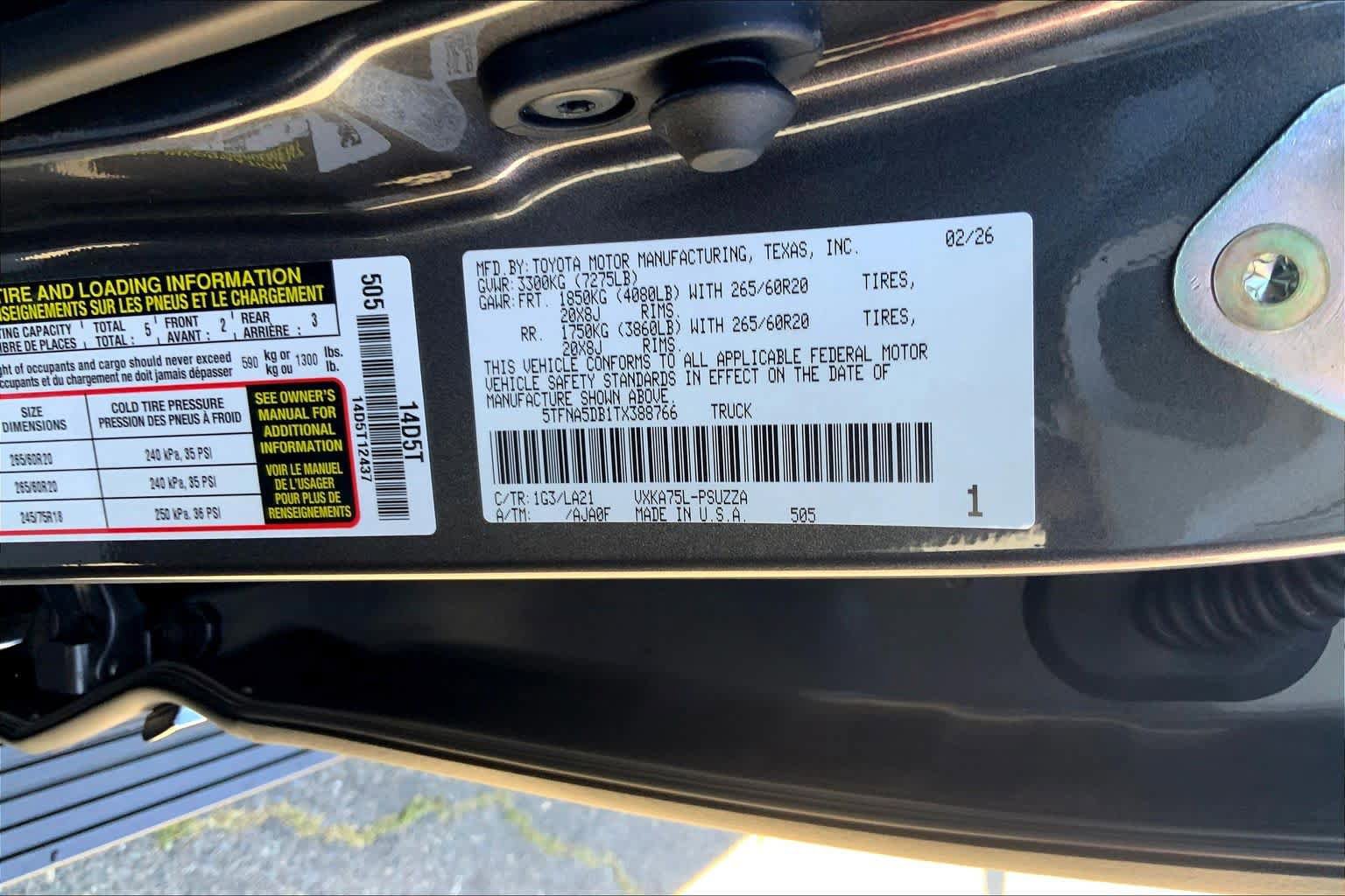 New 2026 Toyota Tundra Platinum AWD/4WD image 21