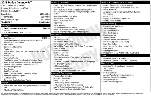 Used 2018 Dodge Durango R/T w/ Trailer Tow Group IV image 32