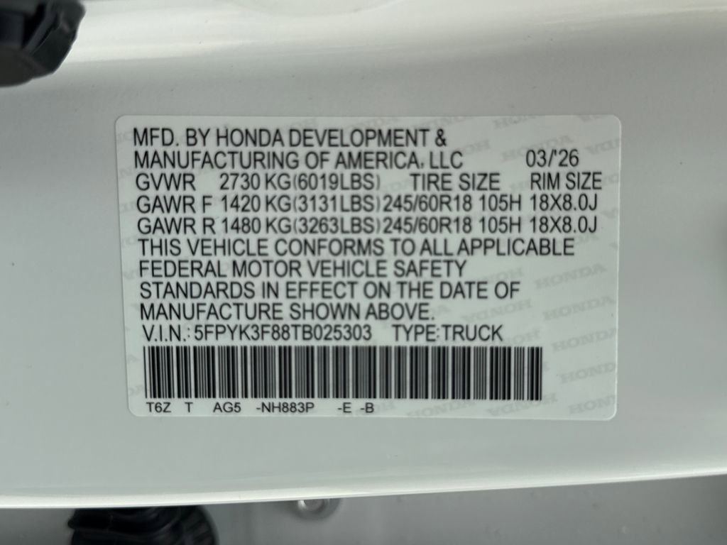 New 2026 Honda Ridgeline Black Edition image 28