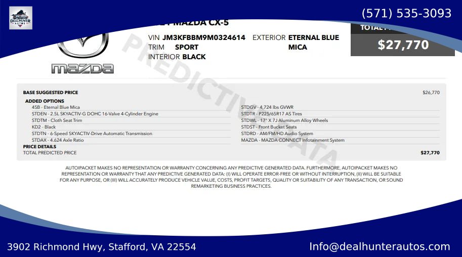 Used 2021 MAZDA CX-5 Sport AWD/4WD image 1