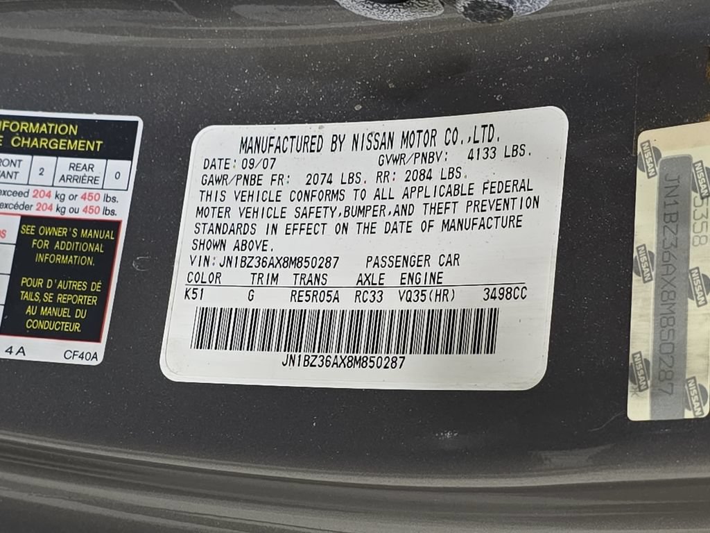 Used 2008 Nissan 350Z Enthusiast RWD image 33