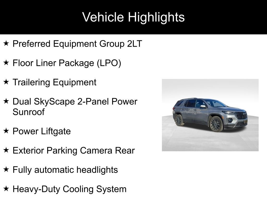Used 2023 Chevrolet Traverse RS w/ LPO, Floor Liner Package image 2