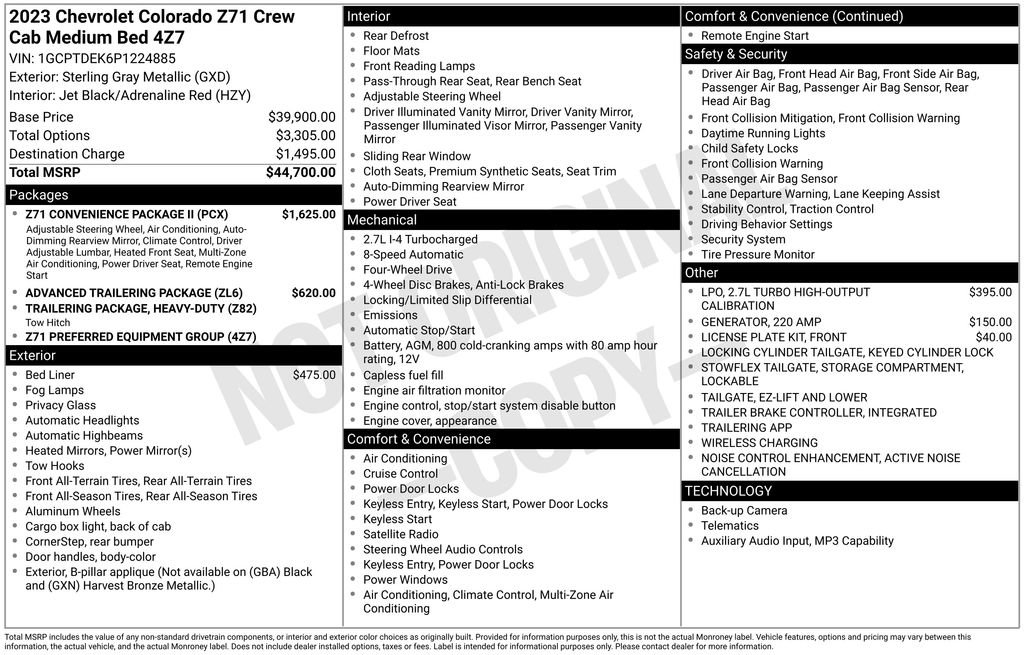 Used 2023 Chevrolet Colorado Z71 w/ Z71 Convenience Package 2 AWD/4WD image 2