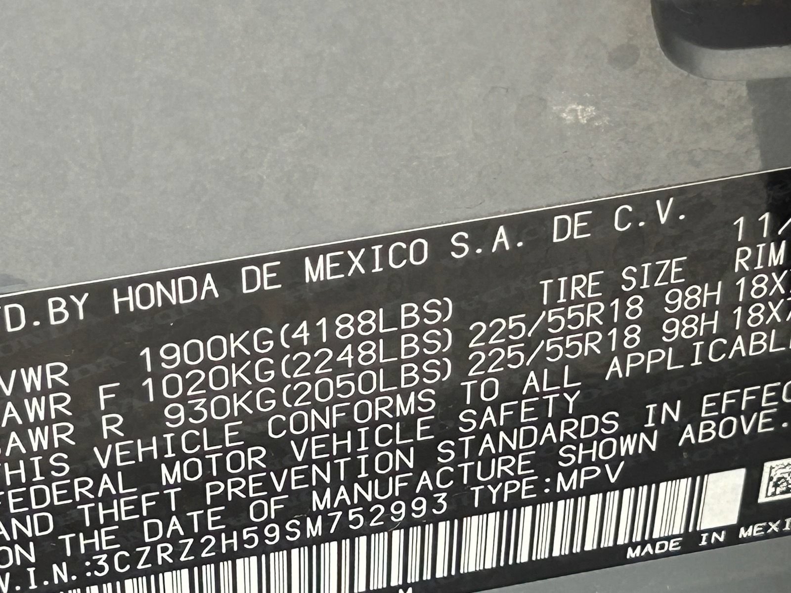 Certified 2025 Honda HR-V Sport image 31