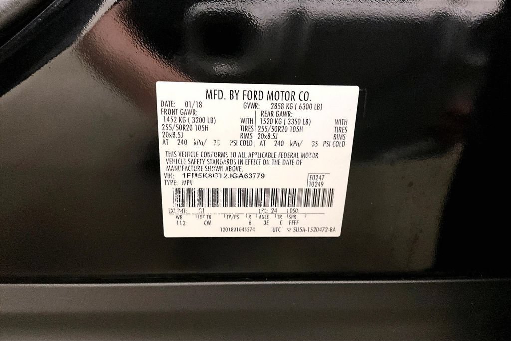 Used 2018 Ford Explorer Sport w/ Ford Safe & Smart Package AWD/4WD image 19