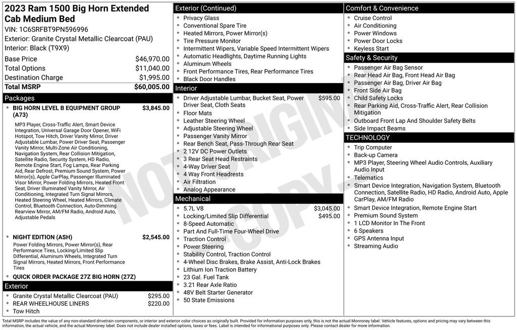 Used 2023 RAM 1500 Big Horn AWD/4WD image 7