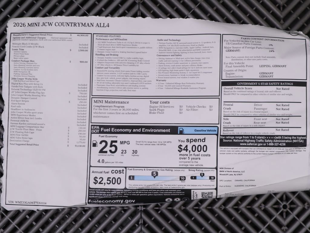New 2026 MINI Cooper Countryman John Cooper Works w/ Comfort Package Max image 9