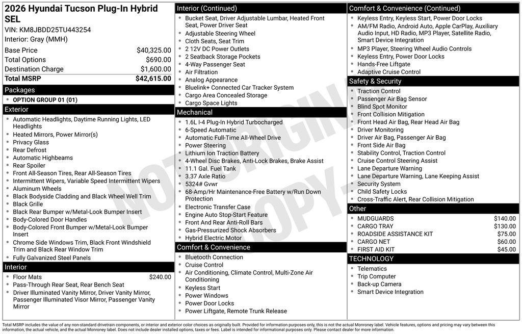 New 2026 Hyundai Tucson SEL AWD/4WD image 18