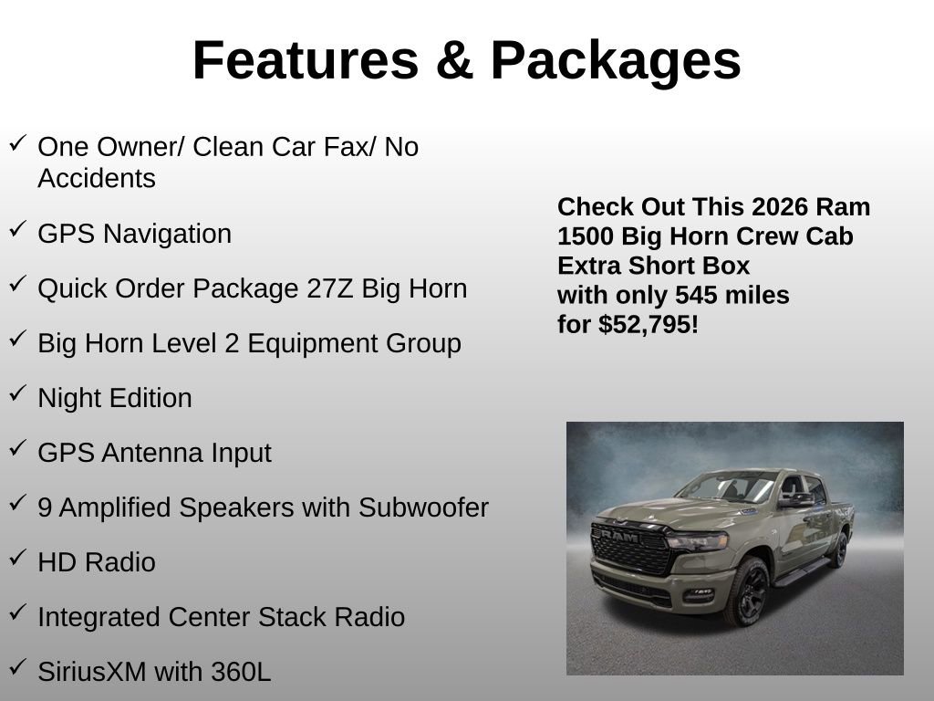 Used 2026 RAM 1500 Big Horn AWD/4WD image 4