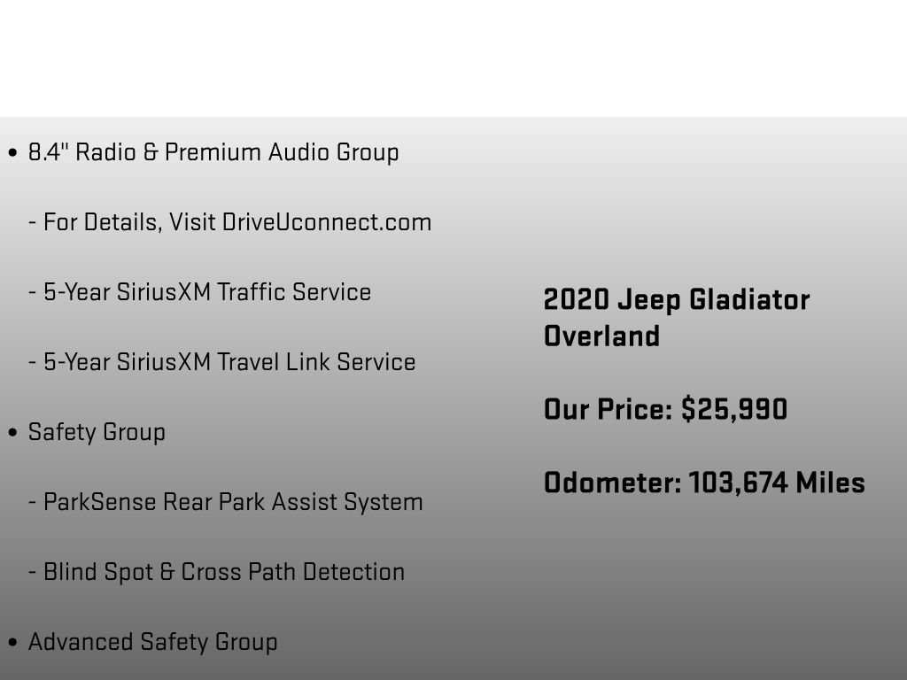 Used 2020 Jeep Gladiator Overland AWD/4WD image 24