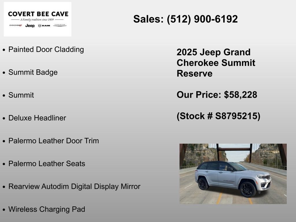 New 2025 Jeep Grand Cherokee Summit AWD/4WD image 24
