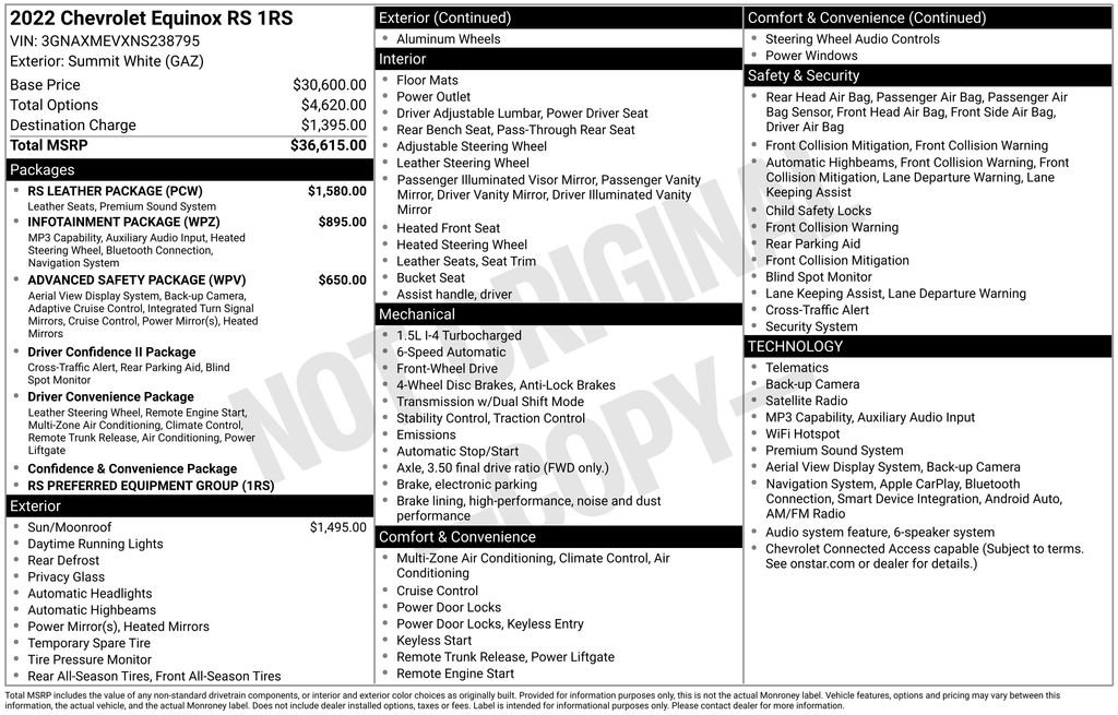Certified 2022 Chevrolet Equinox RS w/ RS Leather Package FWD image 9