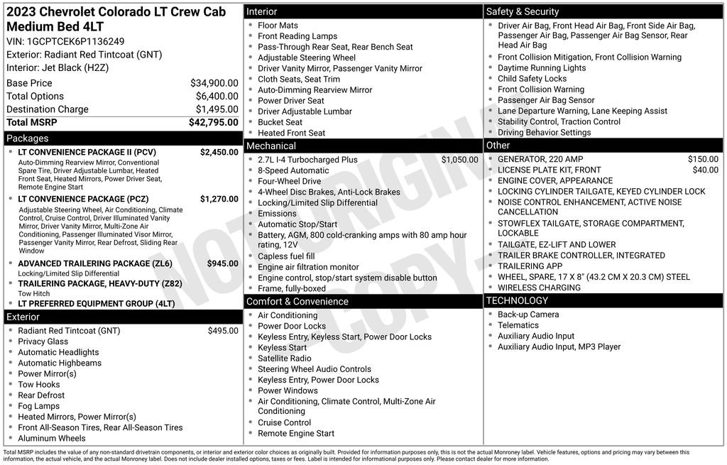 Certified 2023 Chevrolet Colorado LT w/ LT Convenience Package II image 36