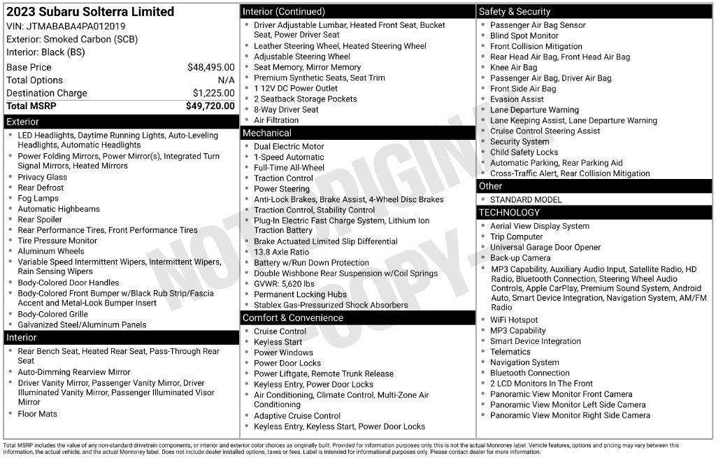 Certified 2023 Subaru Solterra AWD image 8