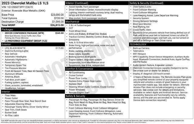 Used 2023 Chevrolet Malibu LS w/ Driver Confidence Package FWD image 7