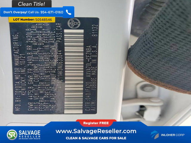 Used 2022 Toyota Camry LE FWD image 16