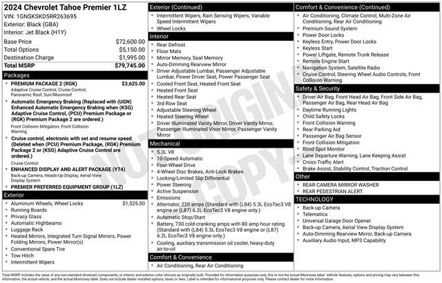 Used 2024 Chevrolet Tahoe Premier w/ Premium Package 2 image 4