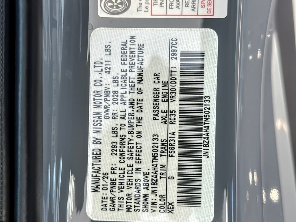 New 2026 Nissan Z Sport RWD image 25