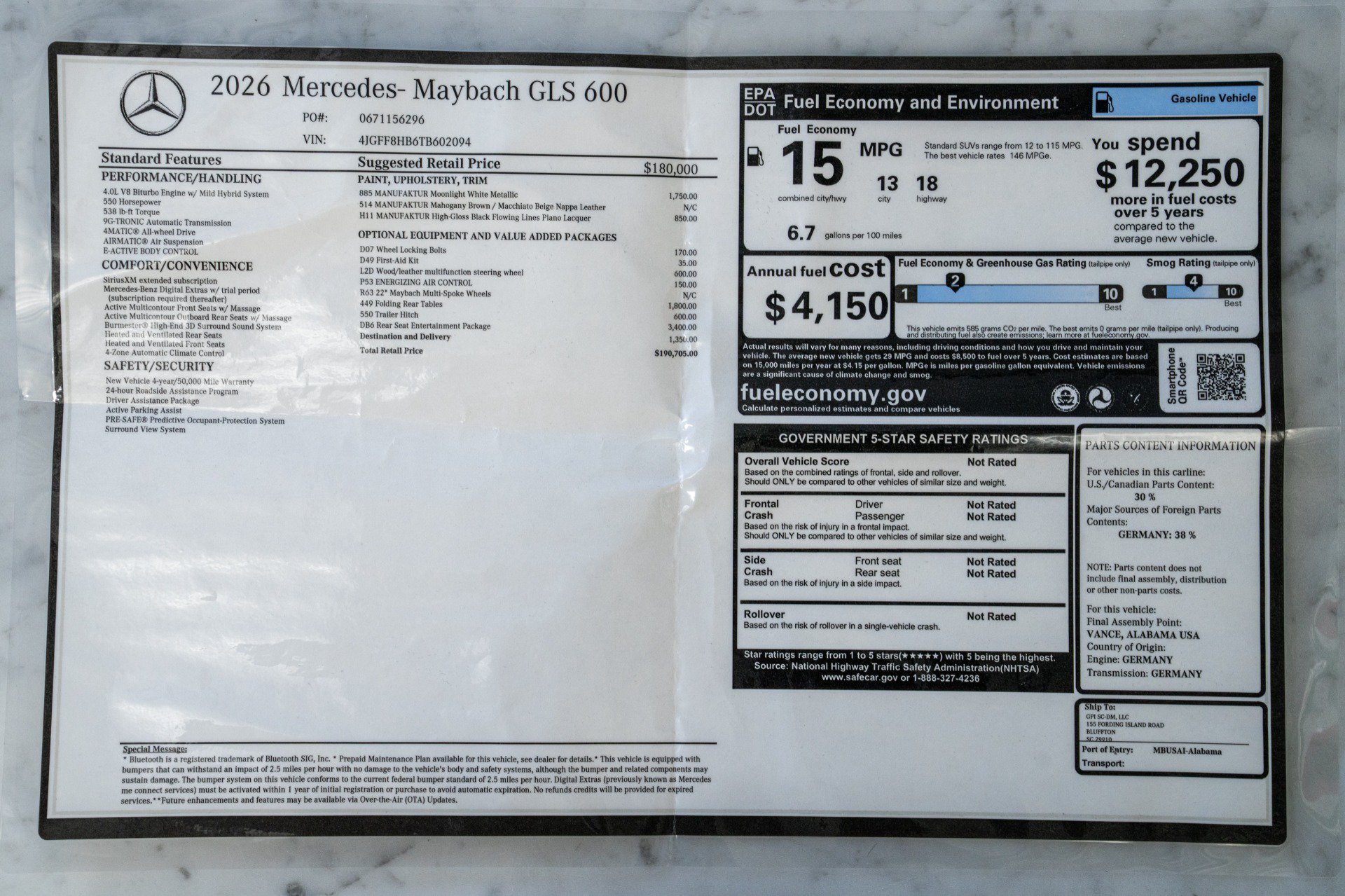 Used 2026 Mercedes-Benz Maybach GLS 600 4MATIC image 21