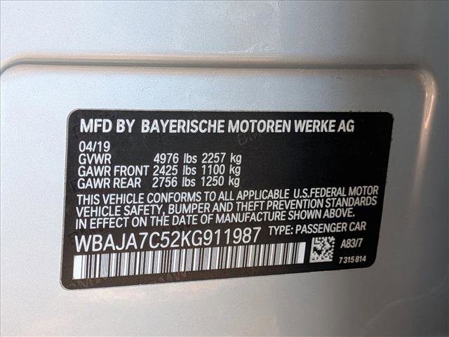 Used 2019 BMW 530i xDrive w/ Convenience Package image 18