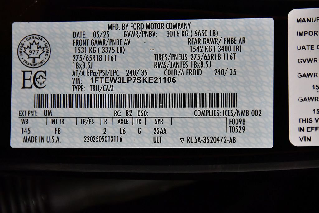 Used 2025 Ford F150 XLT w/ Equipment Group 301A Standard AWD/4WD image 14