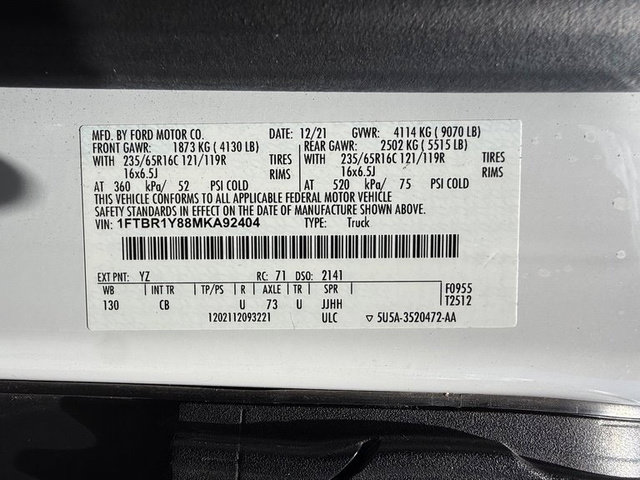 Used 2021 Ford Transit 250 Low Roof w/ Exterior Upgrade Package RWD image 27